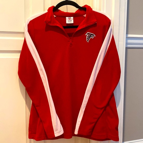 Atlanta Falcons Red & White Fleece Zip Pullover - Ladies Size Medium M - Picture 4 of 5